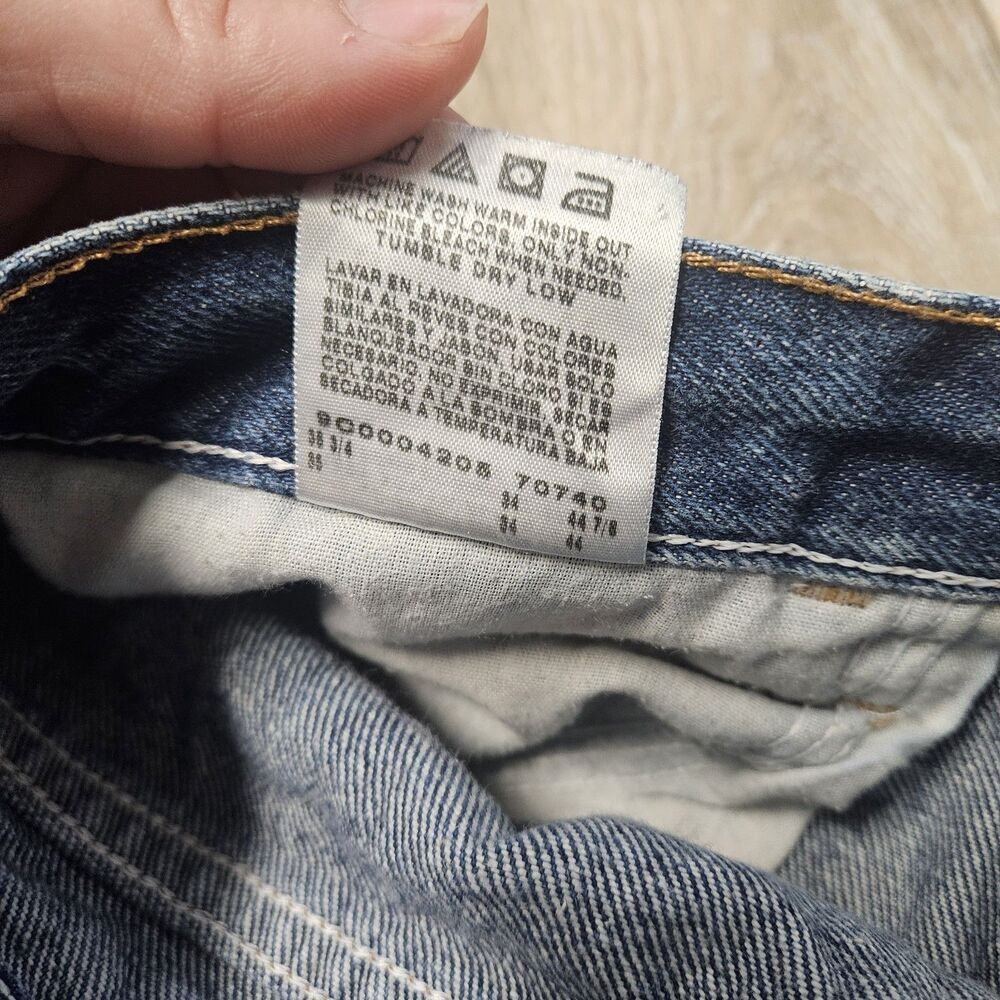 Rustler Wrangler Vintage Relaxed Fit Straight Leg Denim Blue Jeans Men's 34 X 34 - Picture 9 of 9